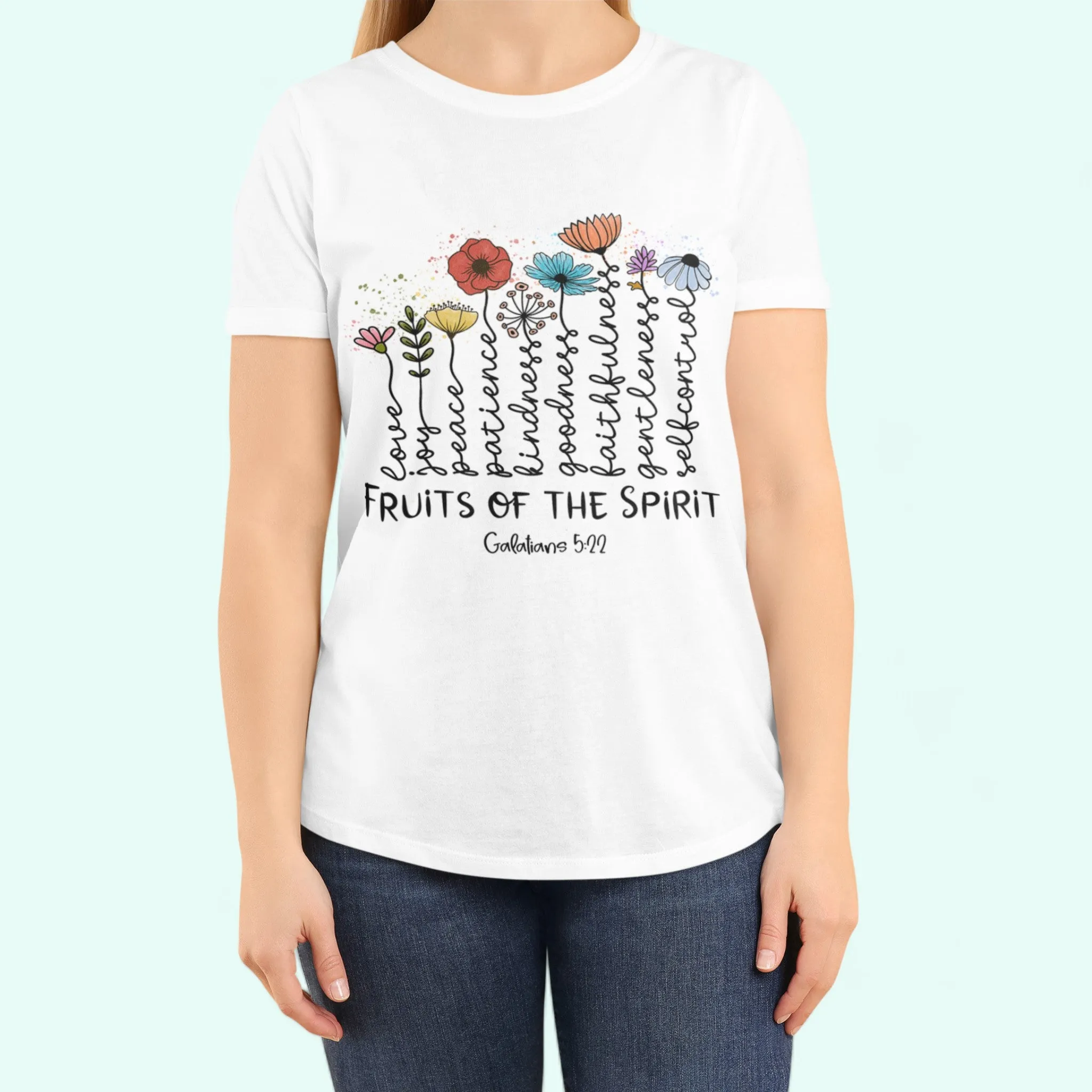 Christian tee shirts The Fruits of the Spirit Bible Verse T-Shirt women shirts