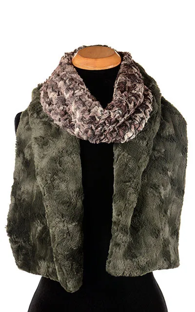 Color Block Scarf - Assorted Faux Fur Combos