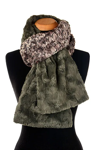 Color Block Scarf - Assorted Faux Fur Combos