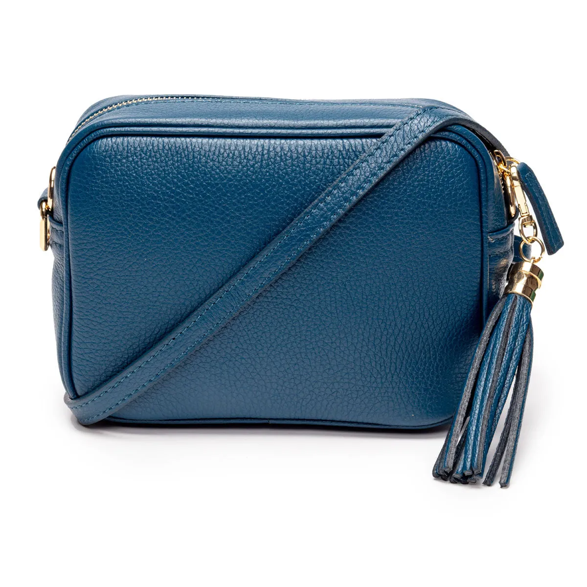 Crossbody Teal(Navy/Cream Weave Strap)