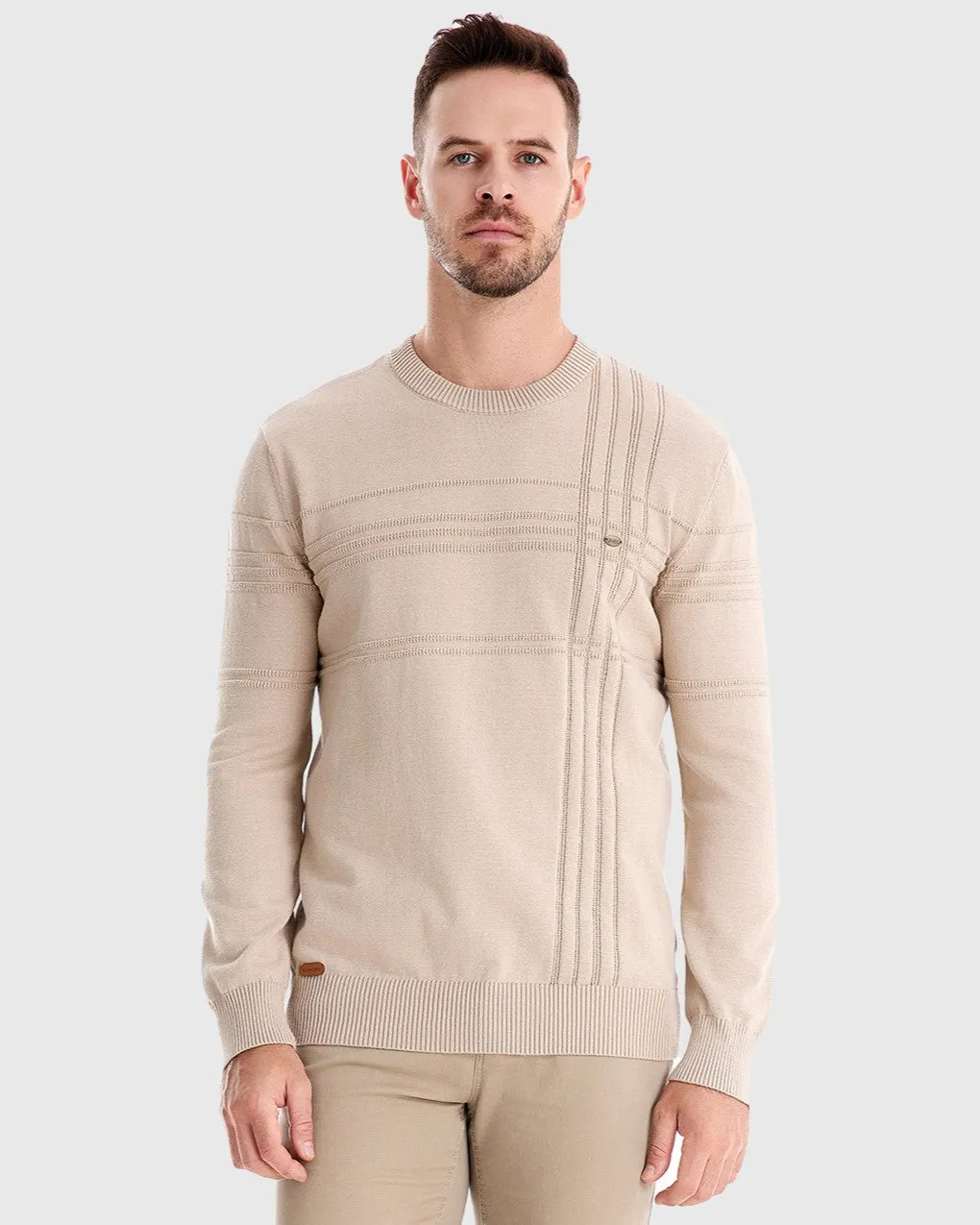 Crosshatch Crew Neck Sweater New