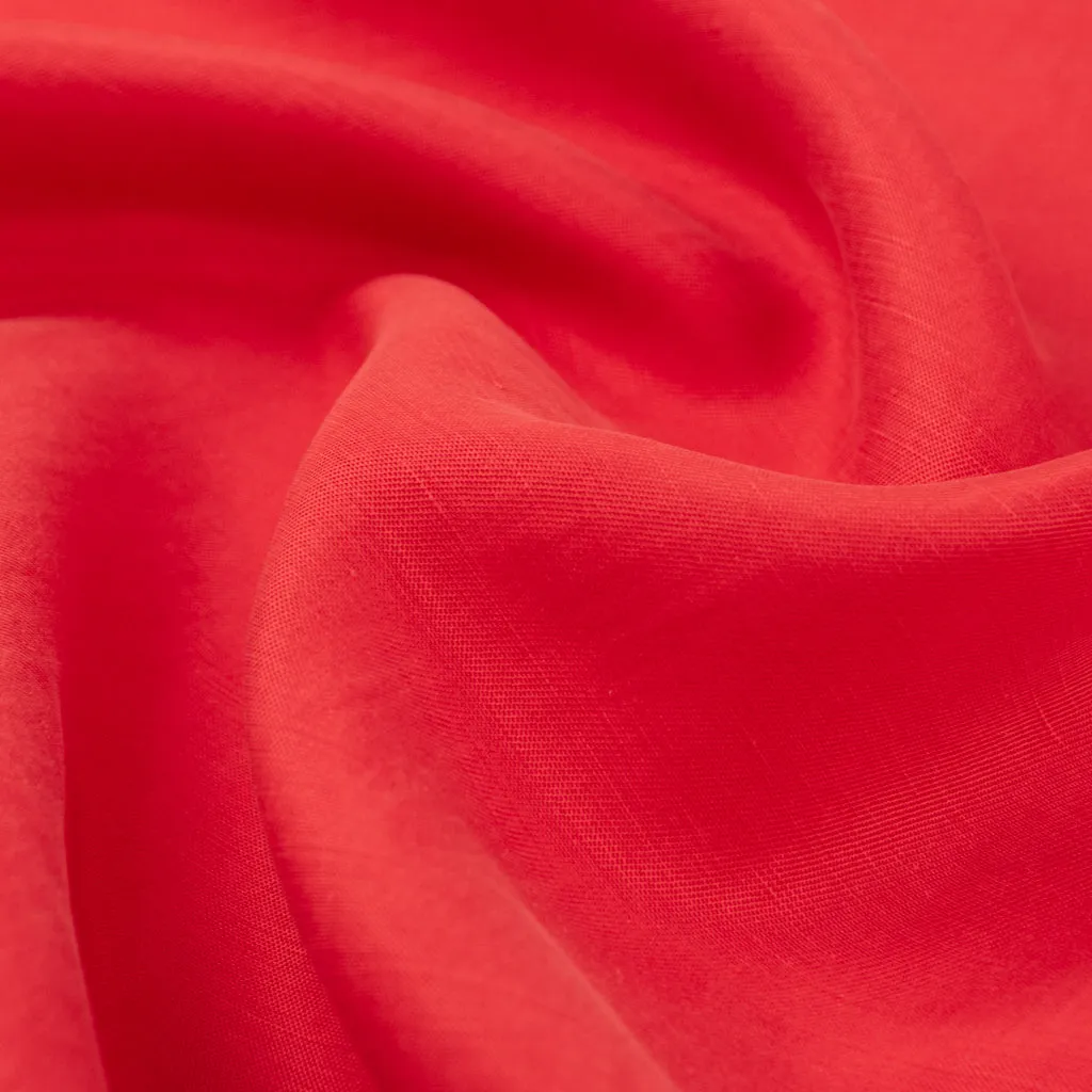 Cupro Linen Tencel - Crimson Red