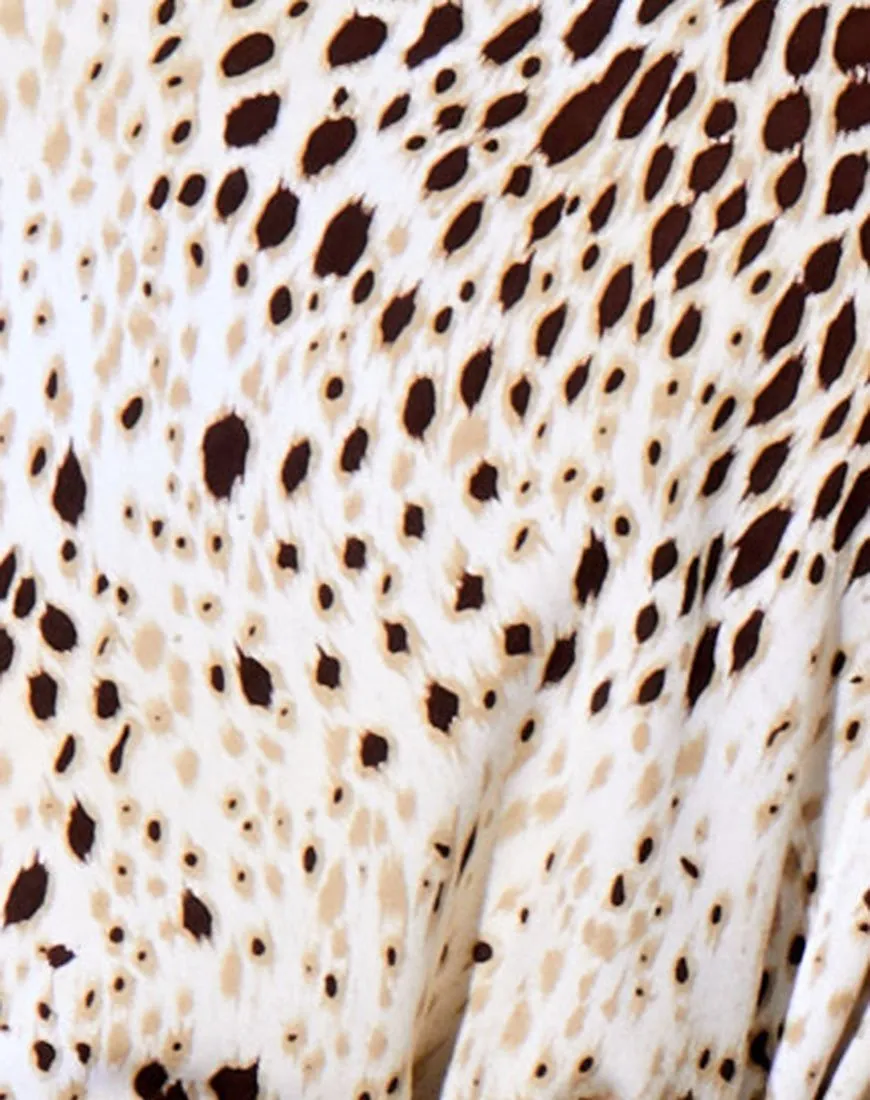 Datista Dress in Sand Leopard