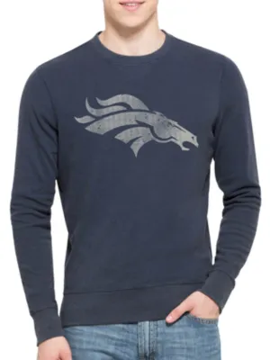 Denver Broncos 47 Brand Blue End-Grain Crew Thermal Long Sleeve T-Shirt