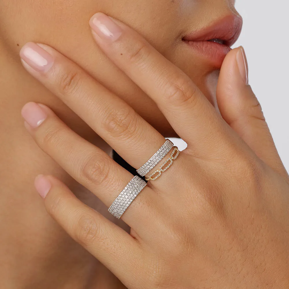 Diamond Pave Boyfriend Ring in 10k Gold