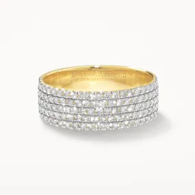 Diamond Pave Boyfriend Ring in 10k Gold