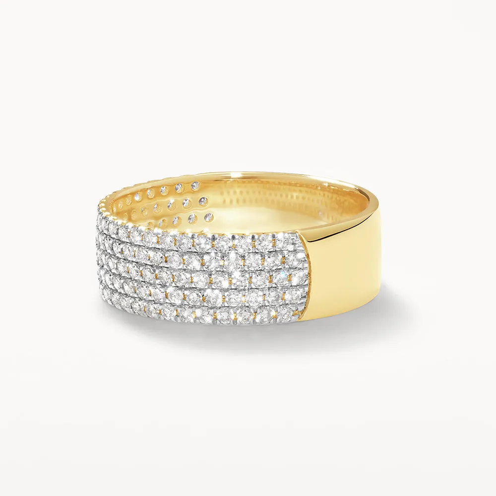 Diamond Pave Boyfriend Ring in 10k Gold