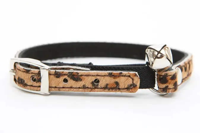 DOGUE Leather Cat Collars Animal Print