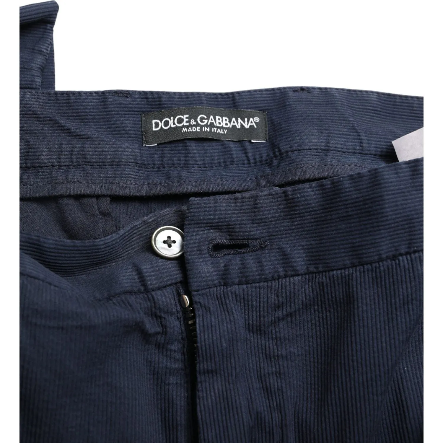 Dolce & Gabbana Elegant Dark Blue Skinny Dress Pants