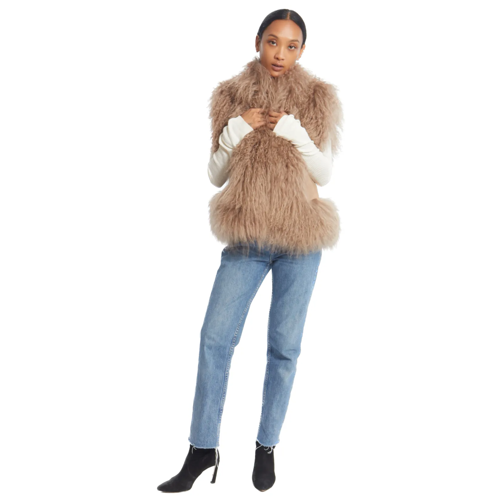 Dorothy Suede Shearling Vest