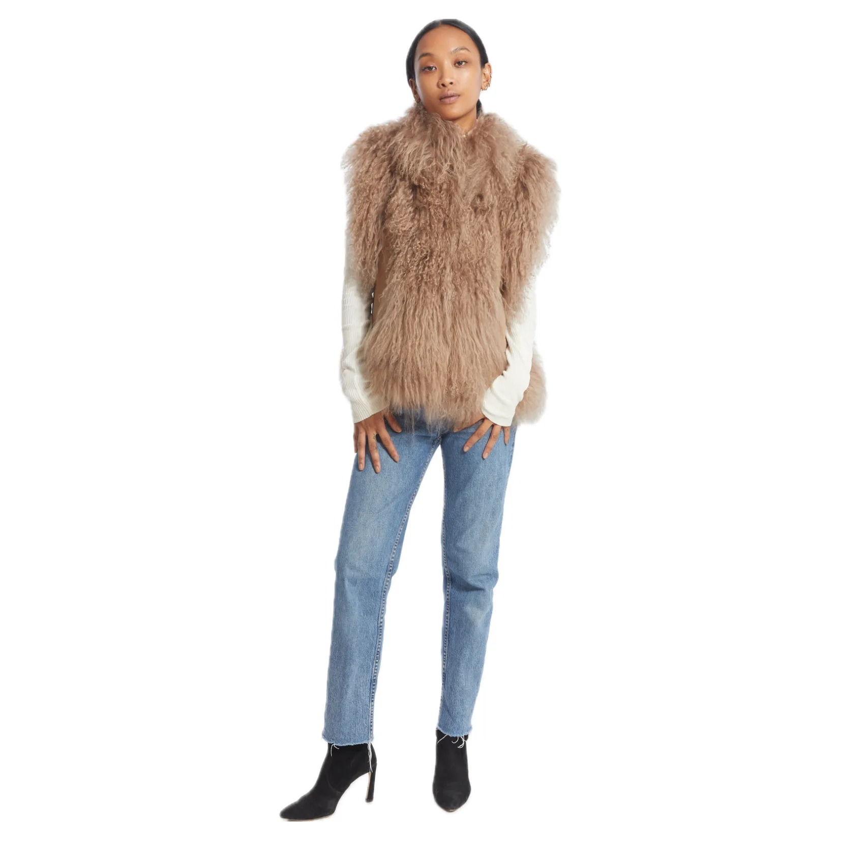 Dorothy Suede Shearling Vest