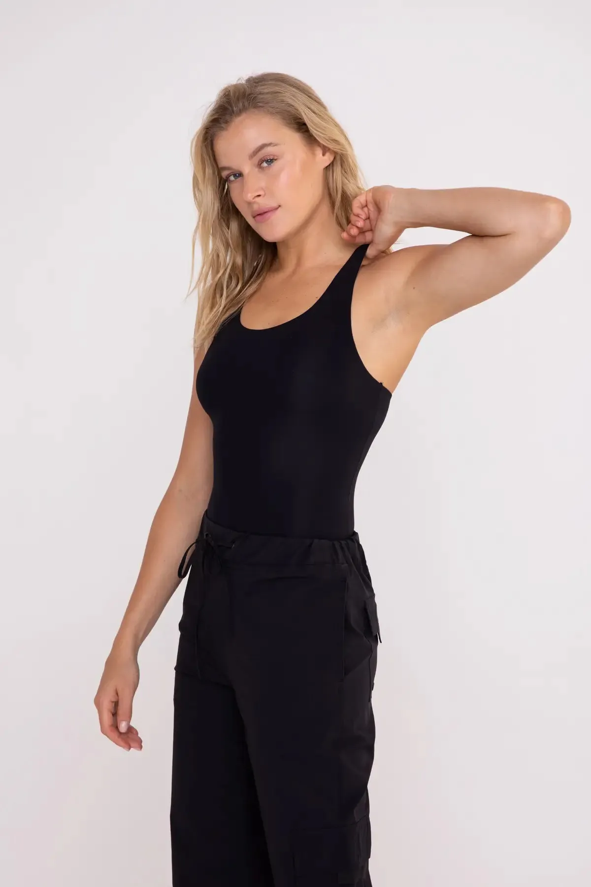 Double-Layered Racerback Bodysuit