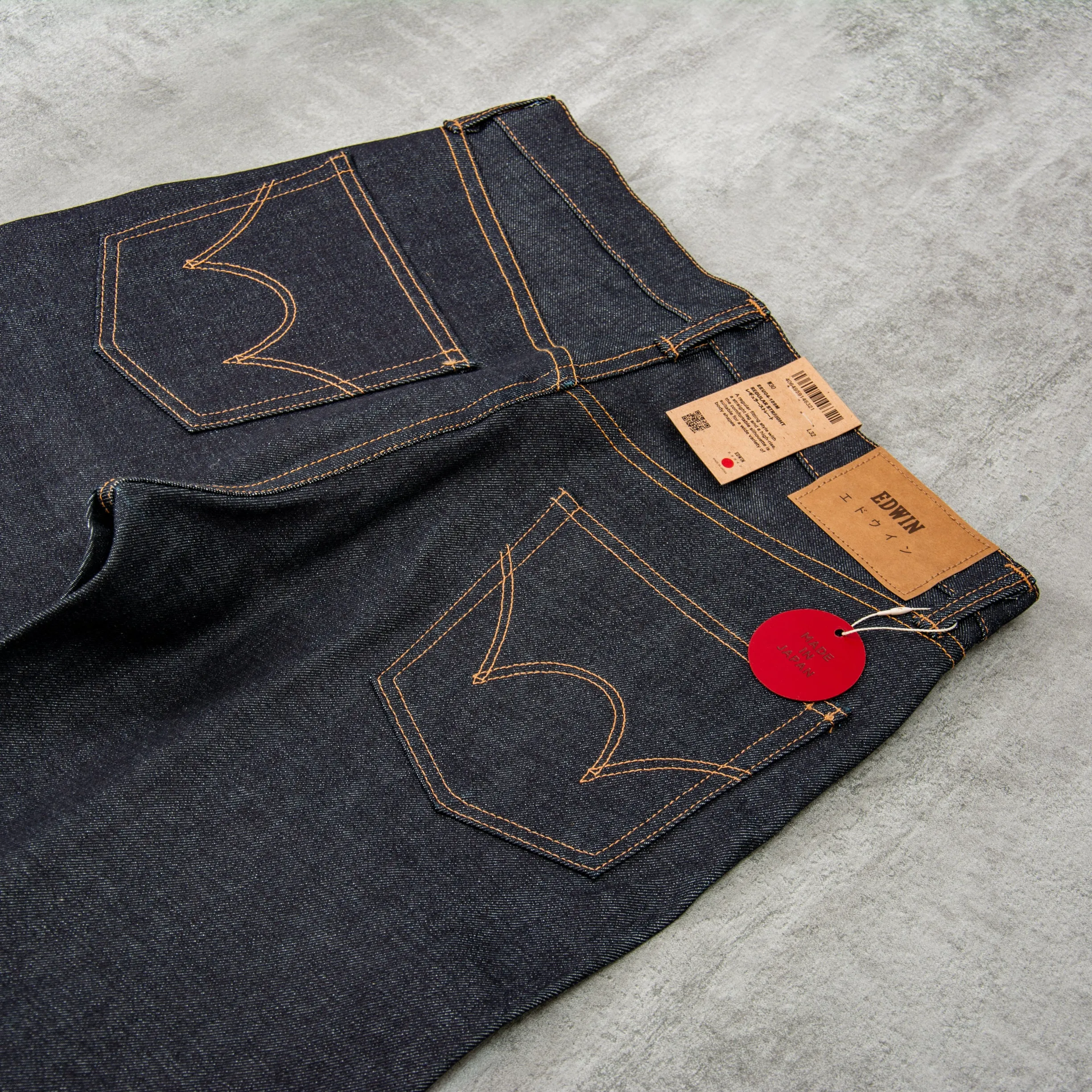 Edwin Regular Straight Jeans - Rainbow Dark Pure Indigo Unwashed