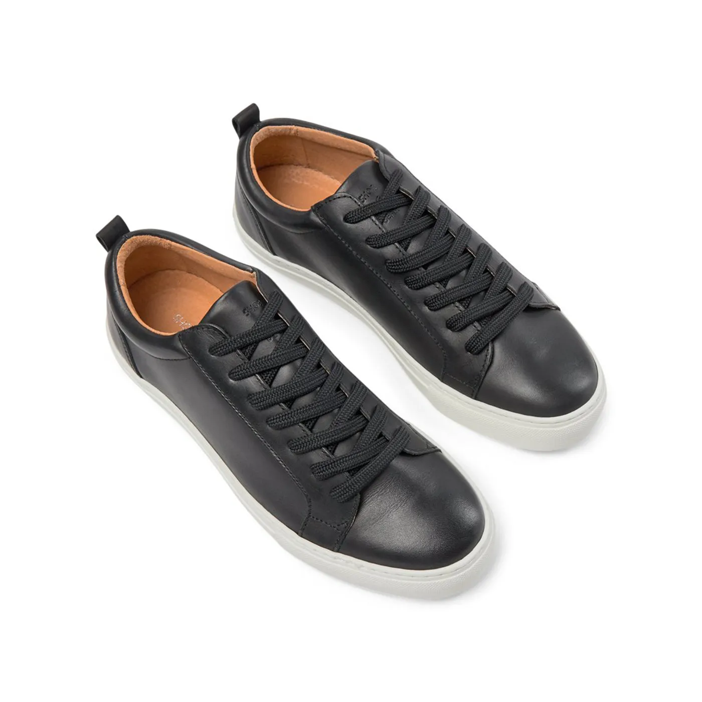 Ethan sneaker leather - BLACK