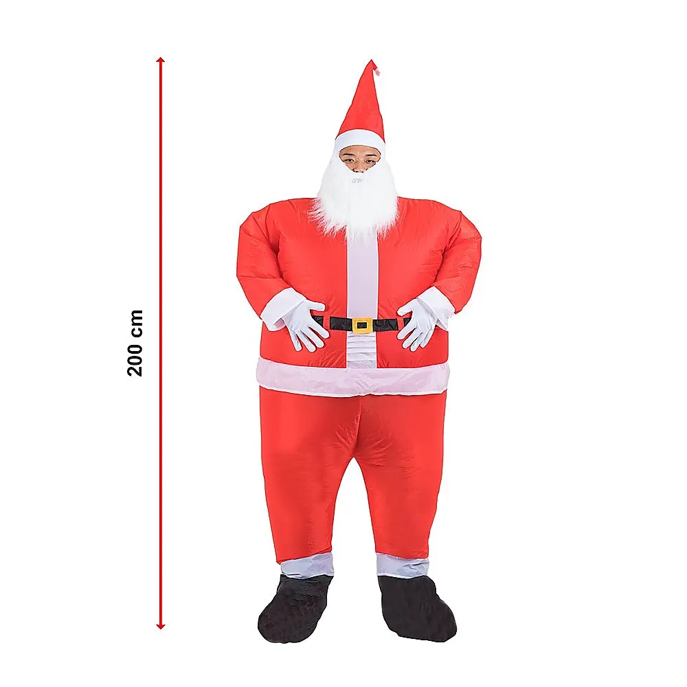 Fan-Operated Inflatable Santa Costume, Lightweight - One Size