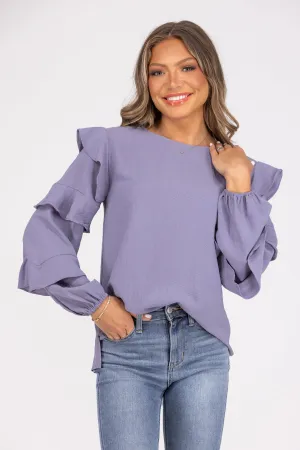 For The Love Of Ruffles Long Sleeve Top