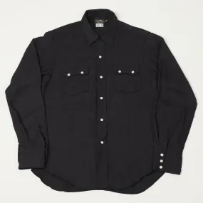 Freewheelers 'Rebellion' 1950s Western Shirt - Black