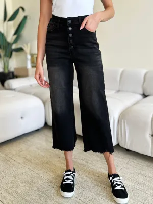 Full Size High Waist Button Fly Jeans