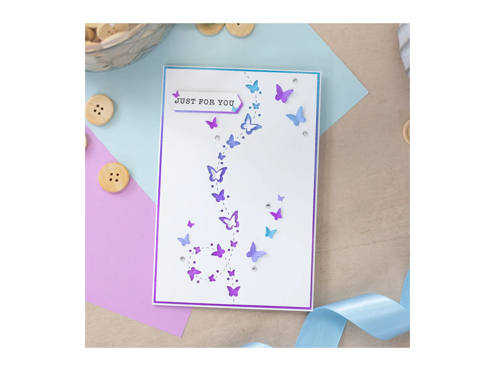 Gemini Confetti Border Elements Die - Dancing Butterflies