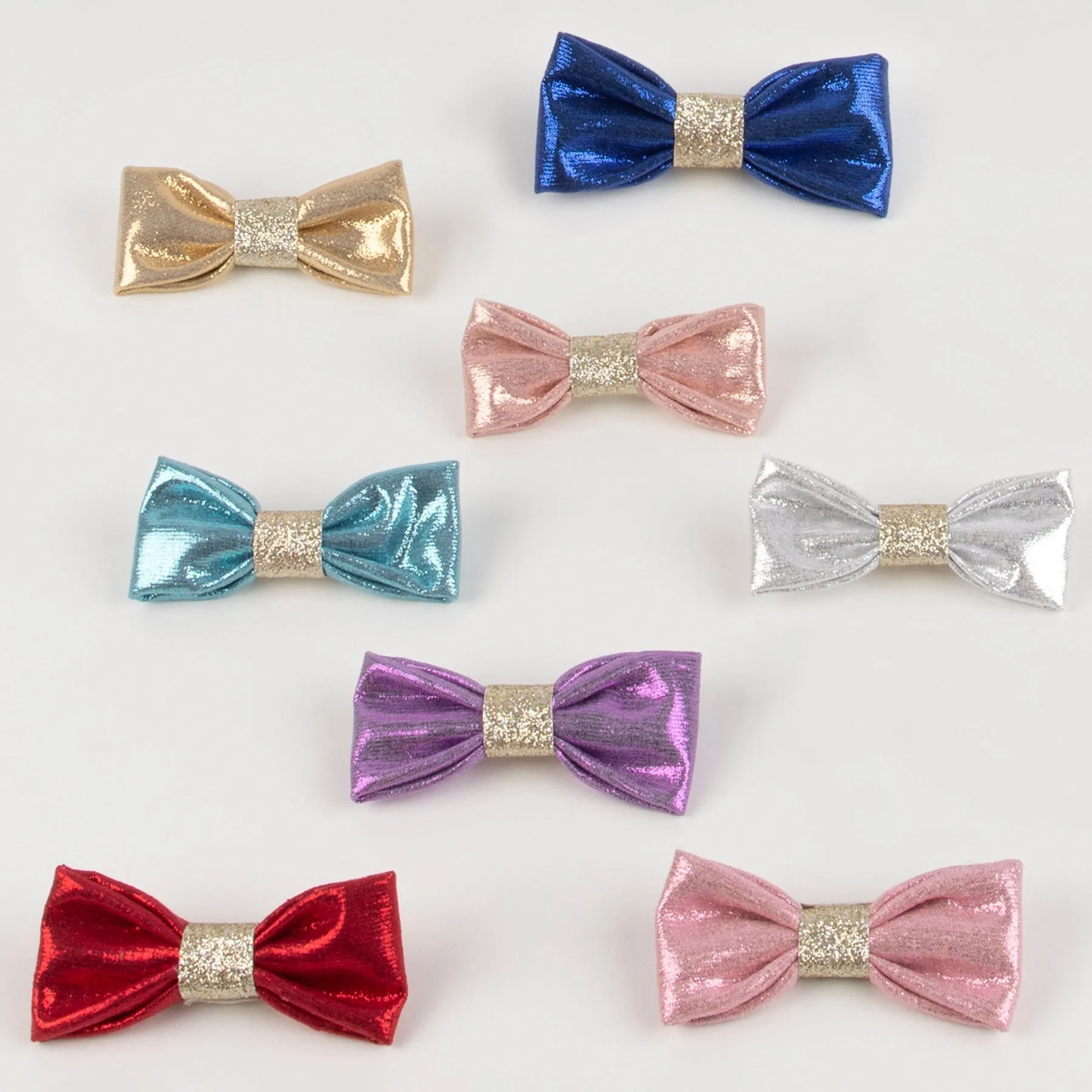 Glitter Fabric Hair Bows