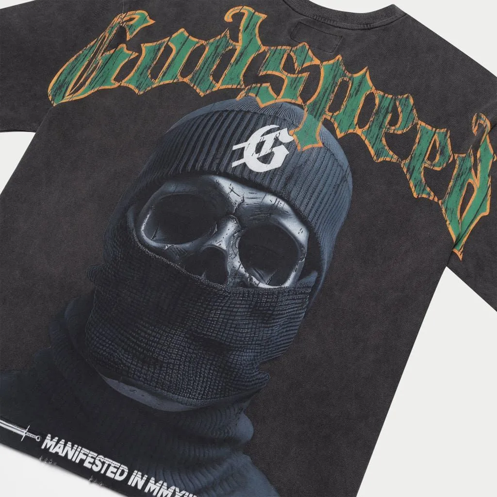 Godspeed - Balaclava Szn T Shirt -Grey Wash