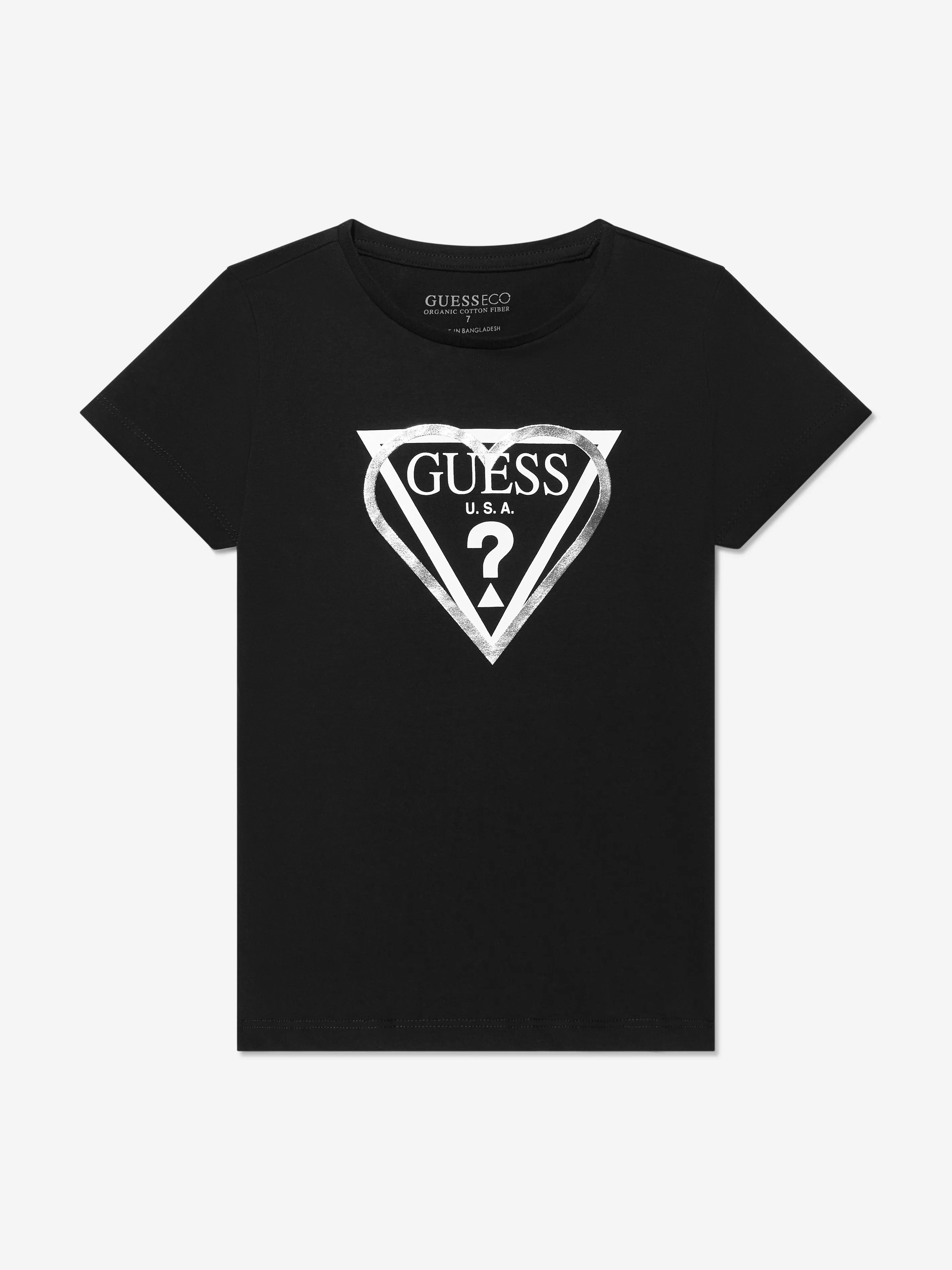 Guess Girls Logo T-Shirt in Black