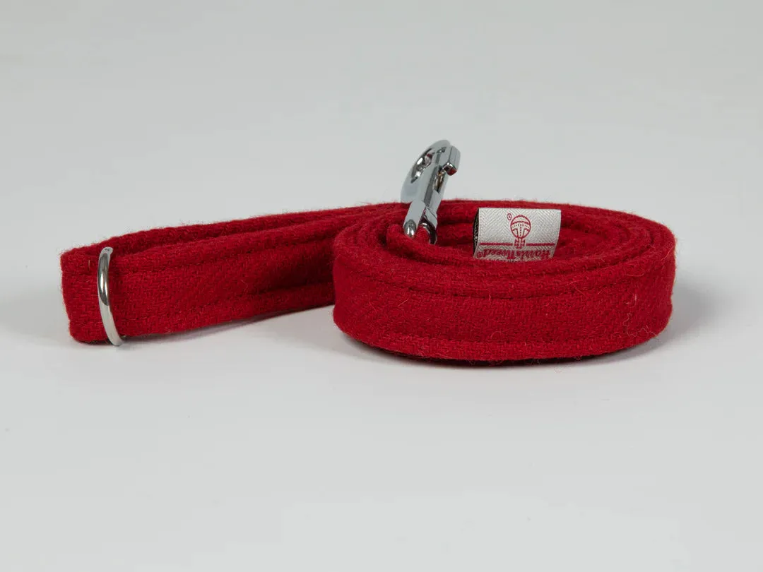 Harris Tweed Simply Red Buckle Dog Collar