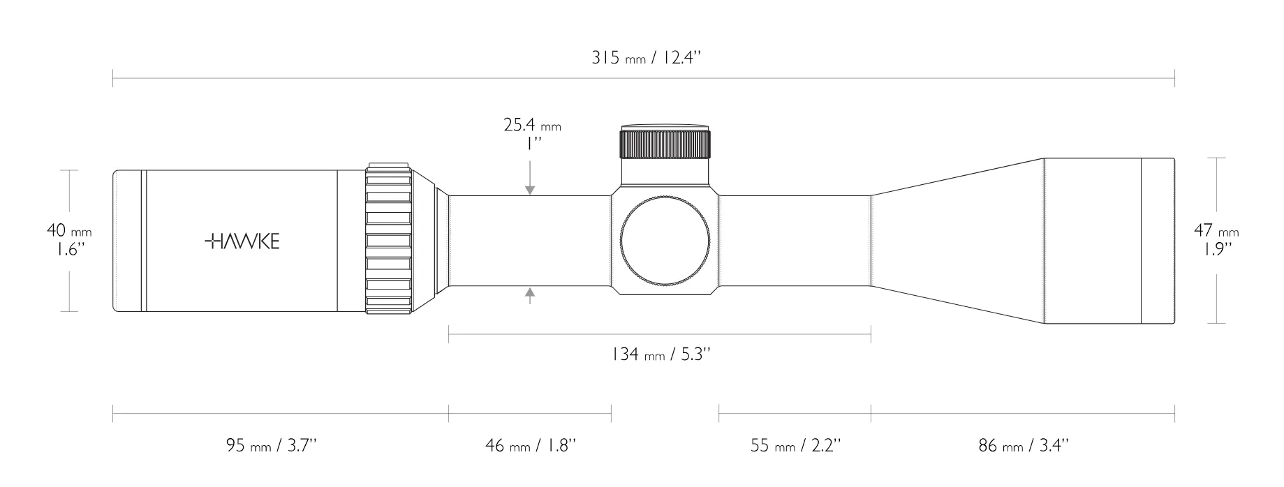 HAWKE VANTAGE 3-9X40 IR MIL DOT - 14221