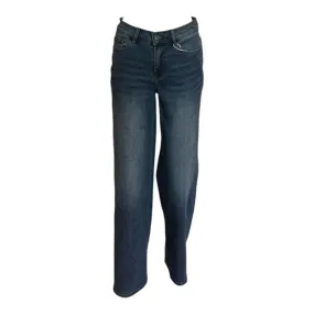 High Rise Wide Leg Denim Jean | Medium Indigo