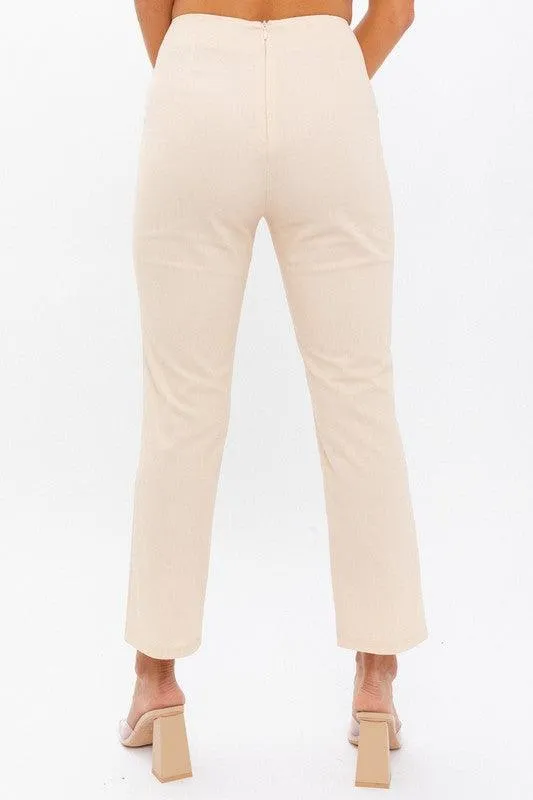 High-Waisted Ankle Crop Pants