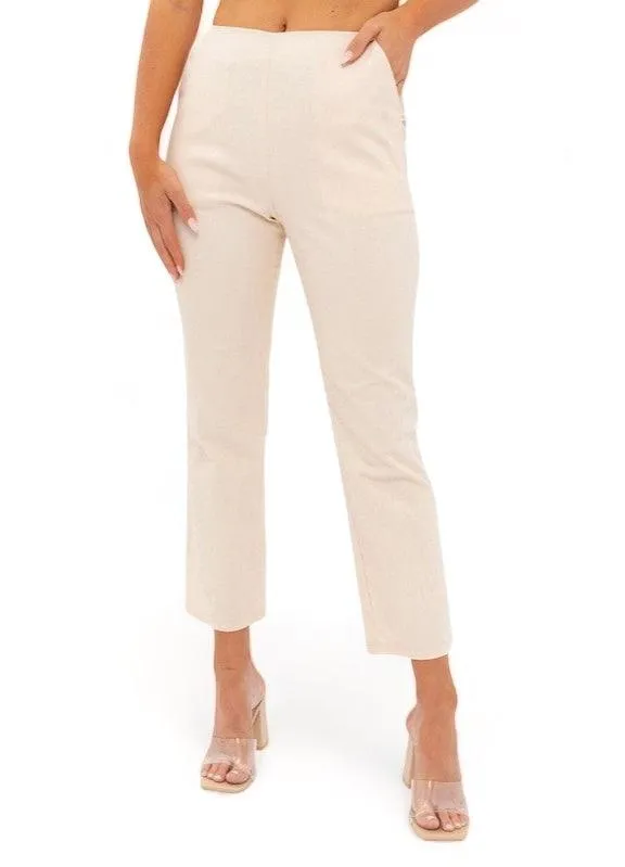 High-Waisted Ankle Crop Pants