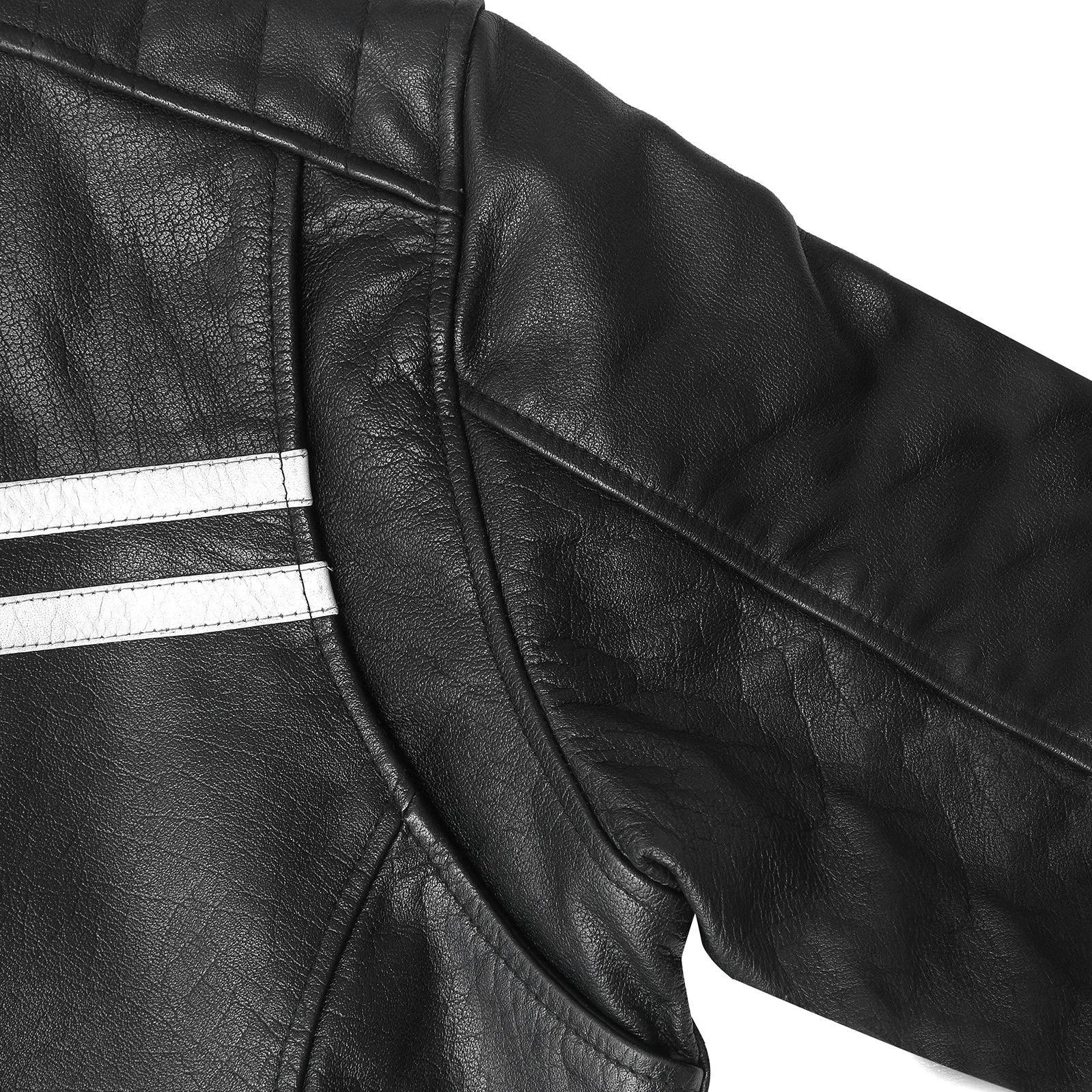 HMM537 Premium Cowhide Leather 'Street' Cruiser Scooter Jacket with Conceal Carry