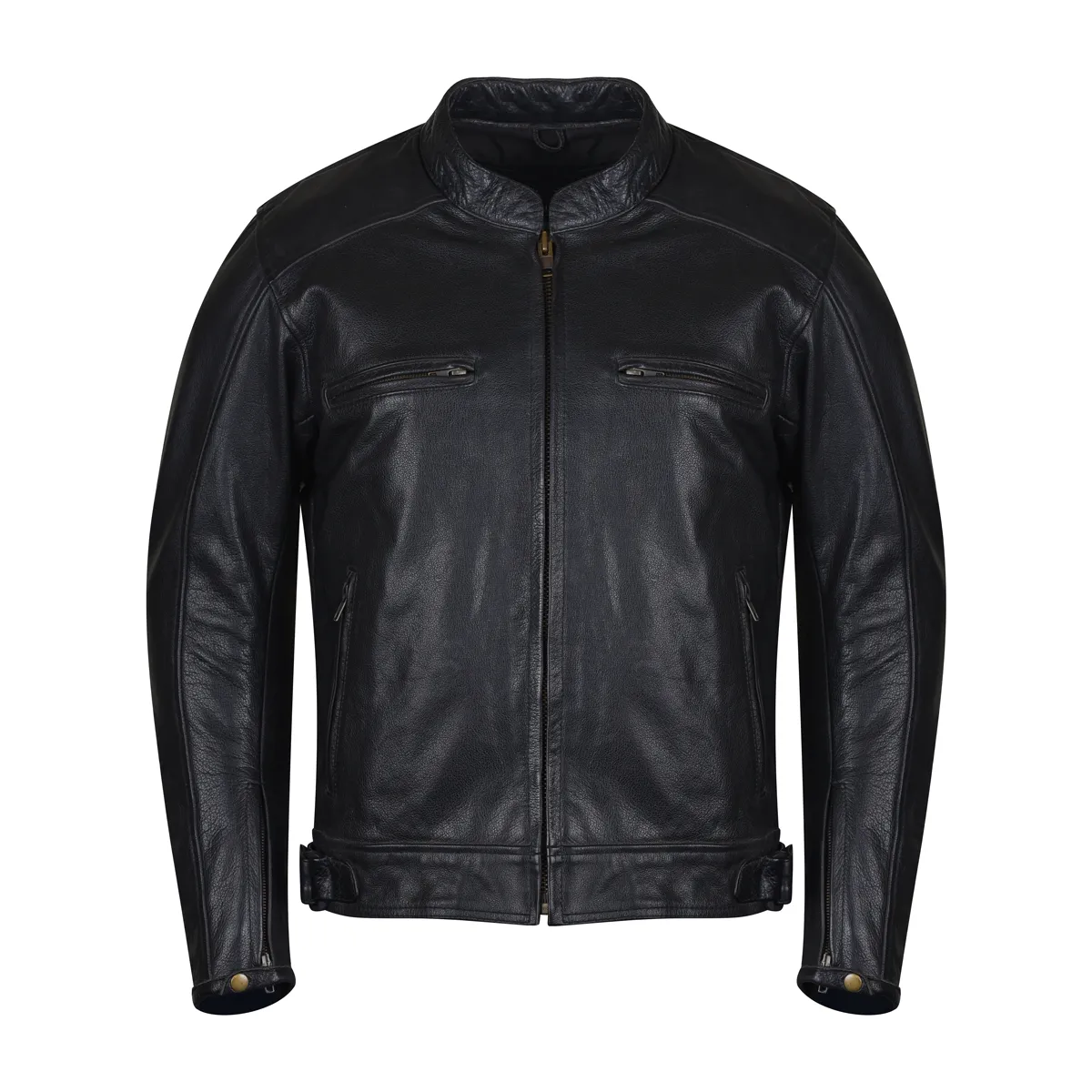 HMM538 Men's Cowhide Premium Leather Scooter Jacket with Conceal Carry