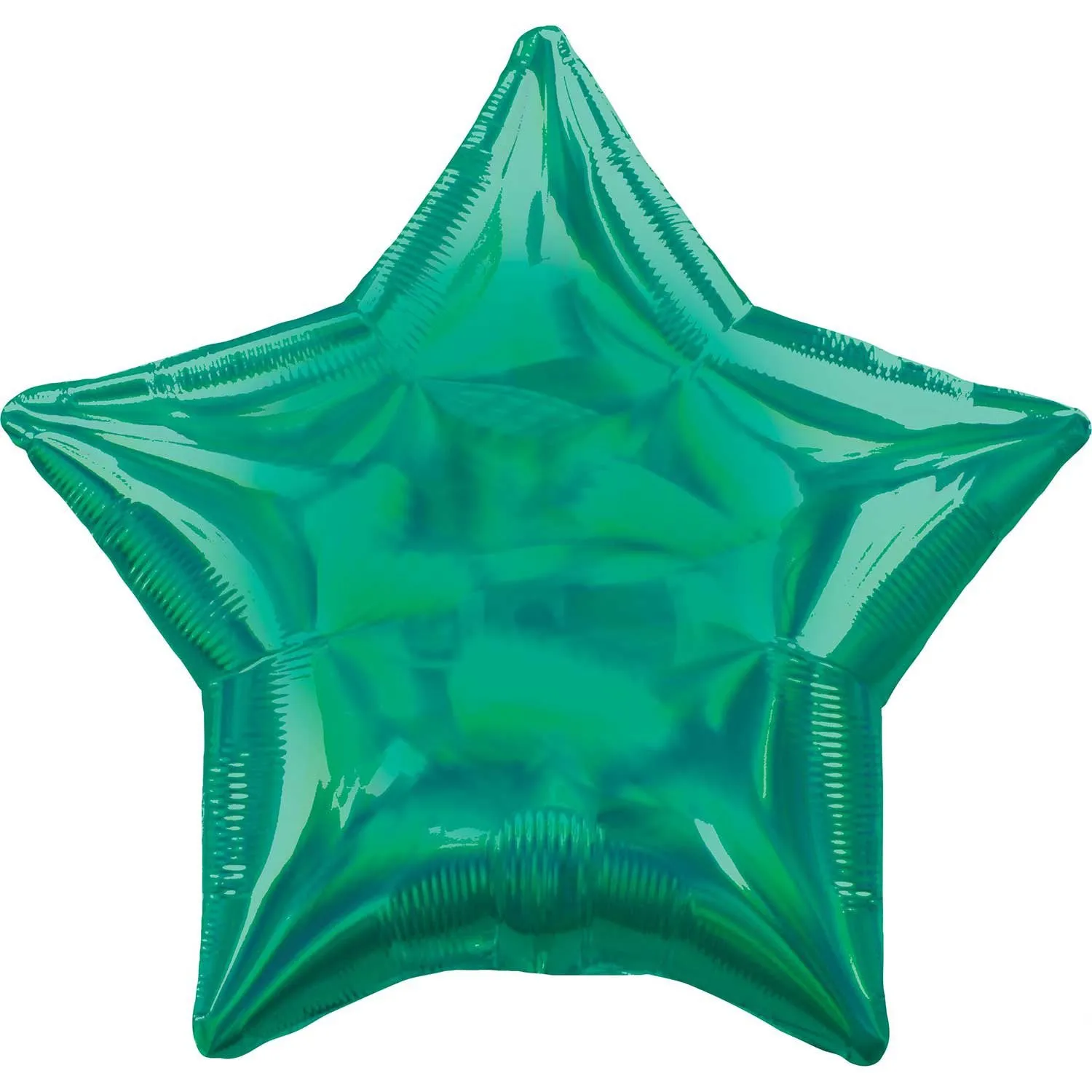 Holographic Iridescent Green Star Foil Balloon 45cm Each