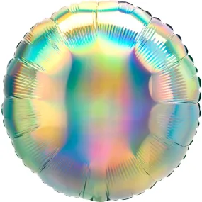 Holographic Iridescent Pastel Rainbow Circle Foil Balloon 45cm Each