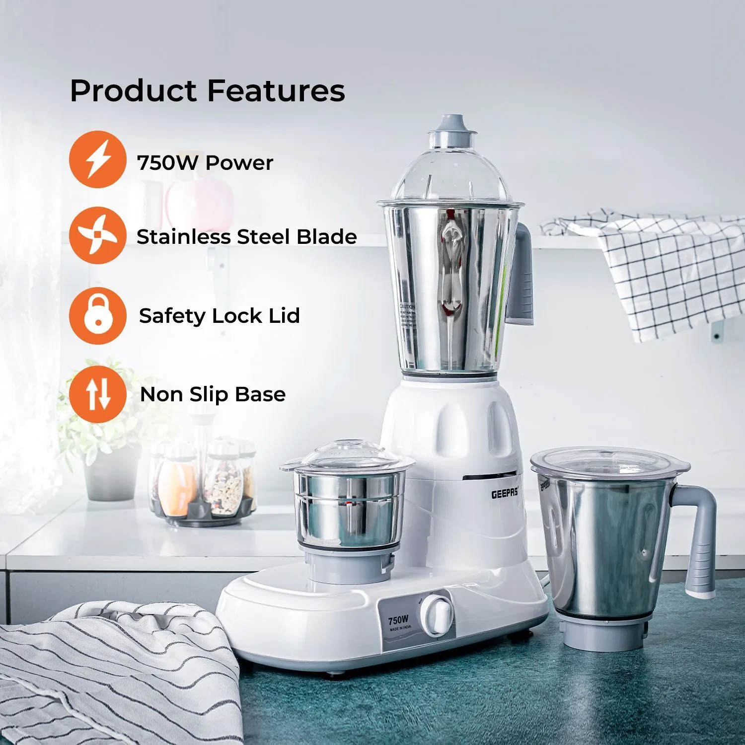 Indian Mixer Wet and Dry Grinder - Versatile Blender For Spice Mixing