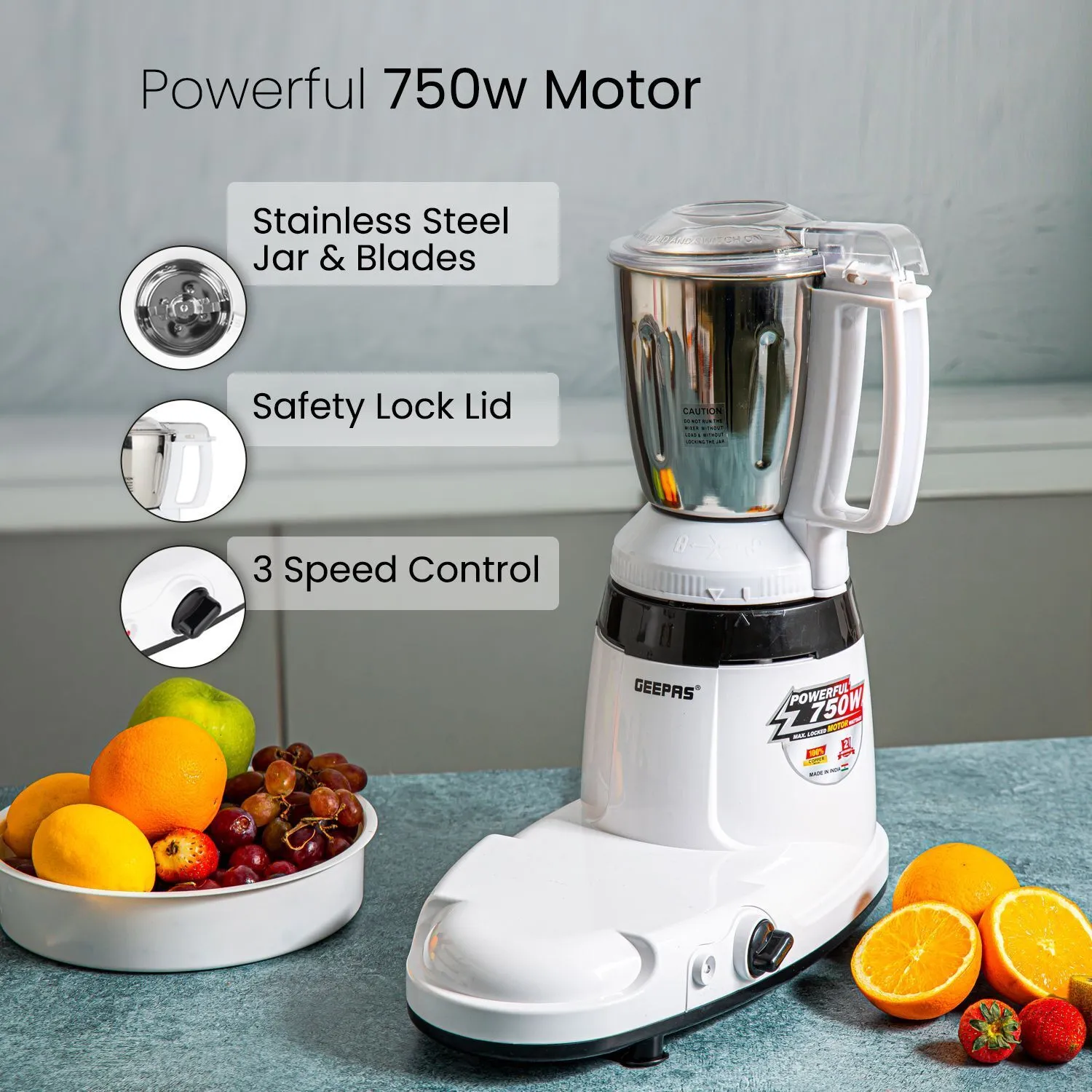 Indian Mixer Wet and Dry Grinder - Versatile Blender For Spice Mixing