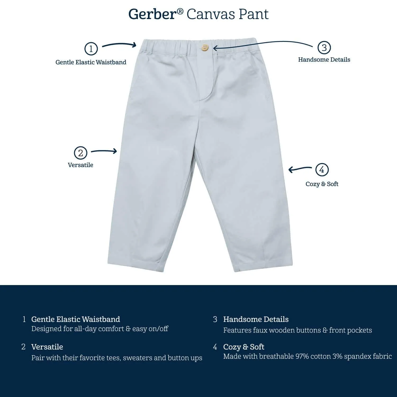 Infant & Toddler Boys Tan Canvas Pants