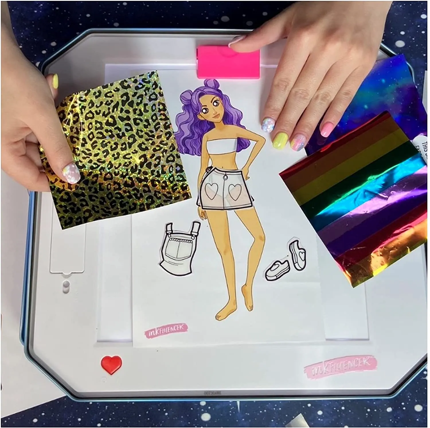 inkFluencer, We Wear Cute Style N Create Light Desk, Activity Kit to Create Customized Outfits