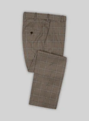 Italian Murano Igelu Brown Wool Linen Silk Pants