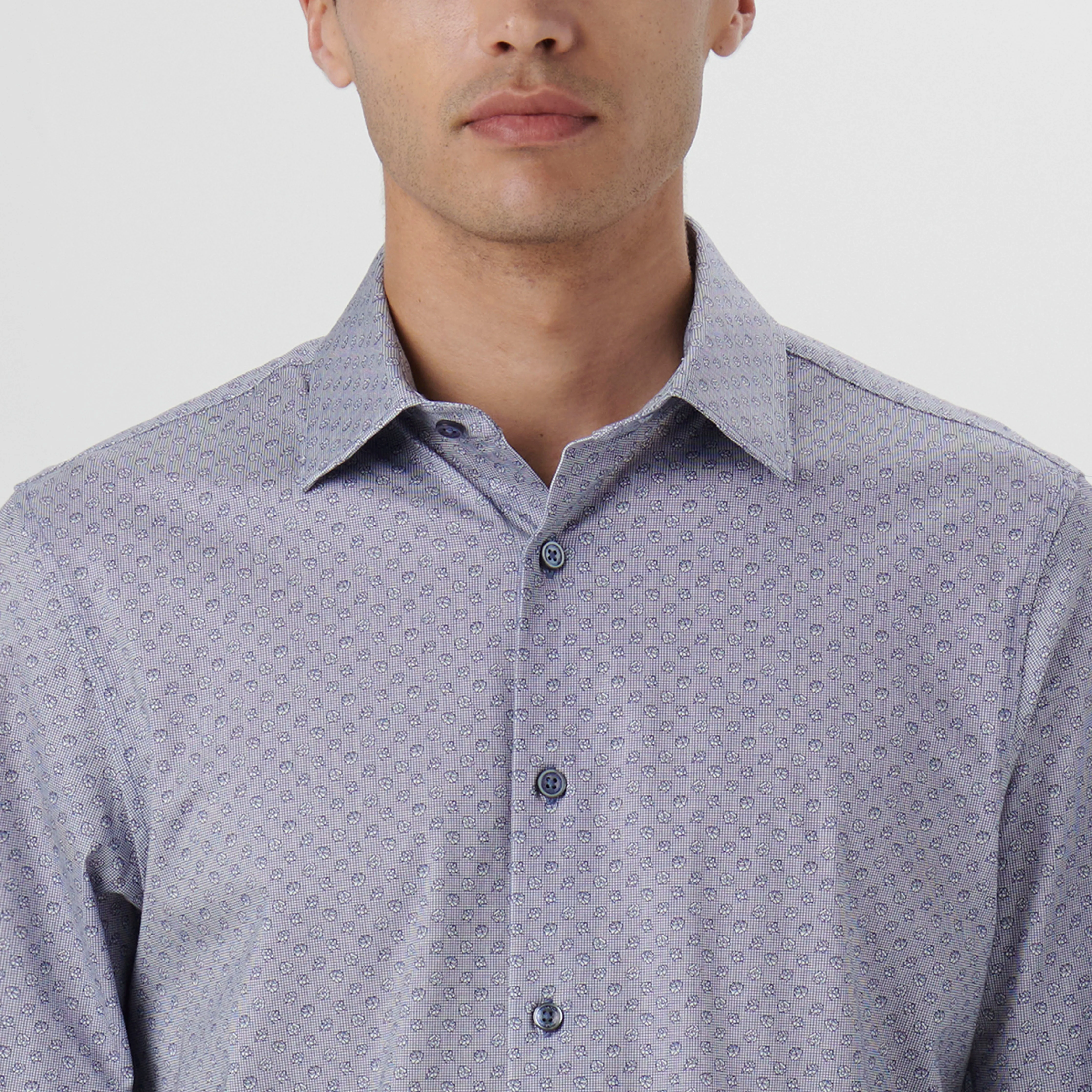 James Floral Pin Check OoohCotton Shirt