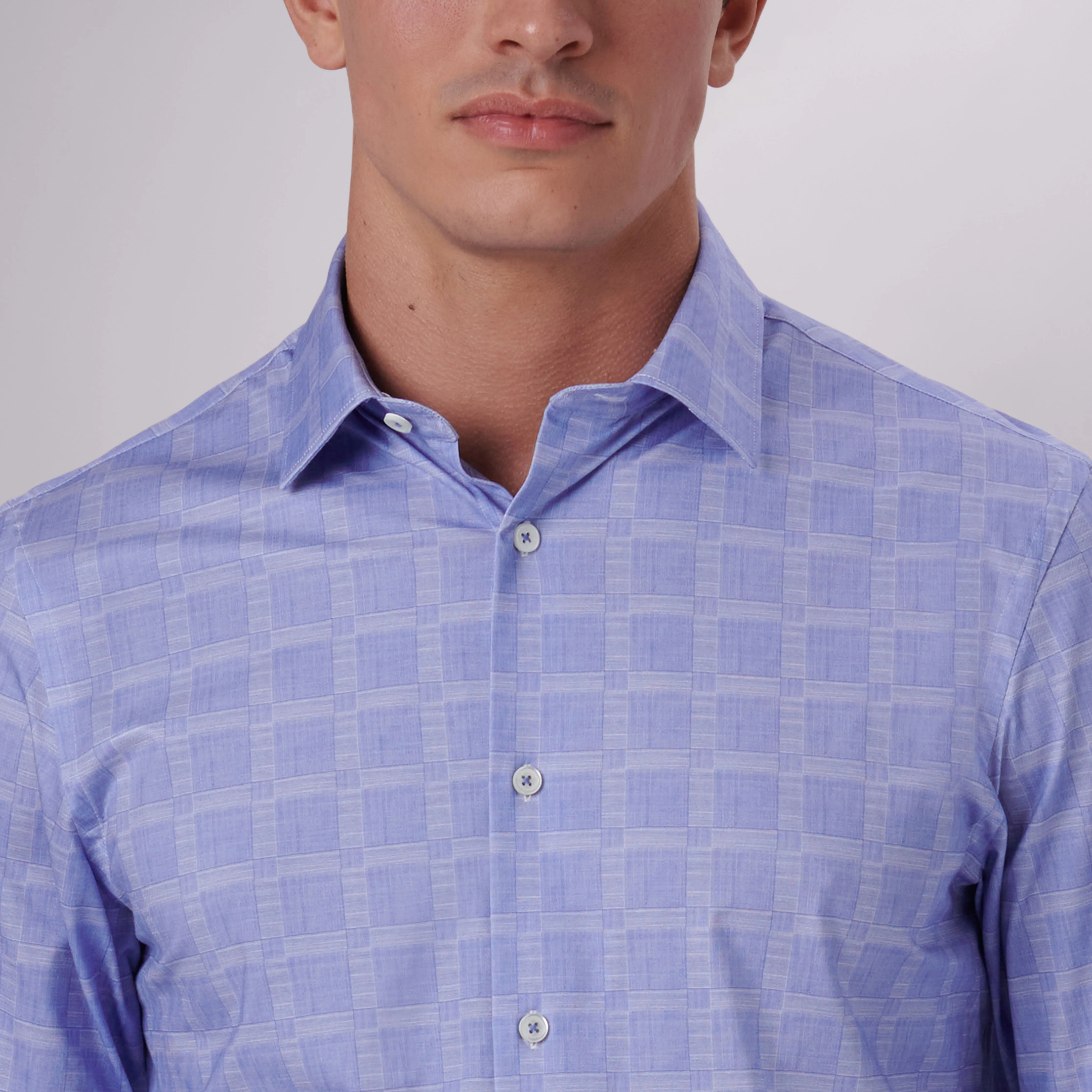 James Windowpane Check Print OoohCotton Shirt