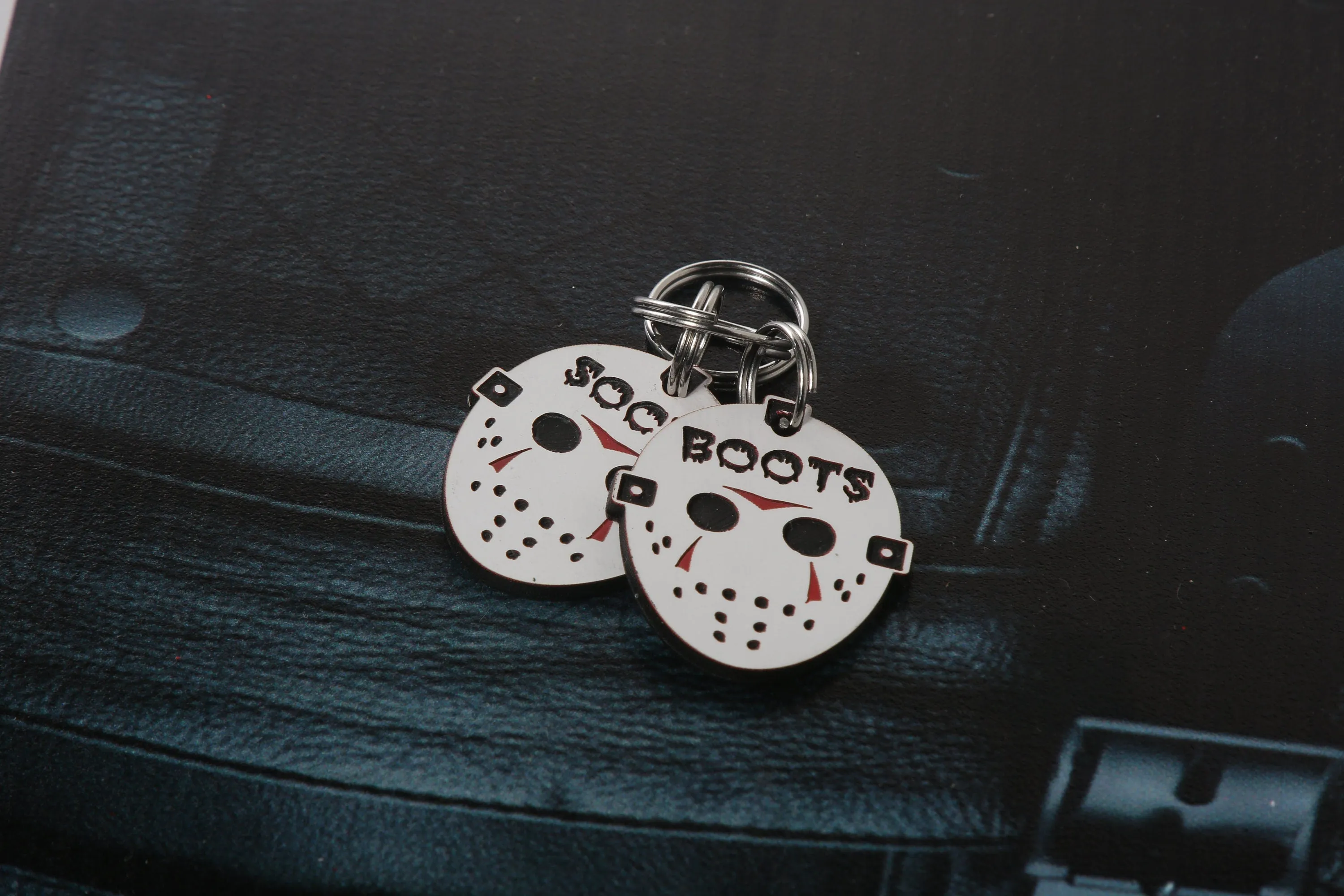 Jason Mask Pet Tag, Jason Personalized Pet Tag - Hockey Mask Pet Tag - Psycho Pet Tag