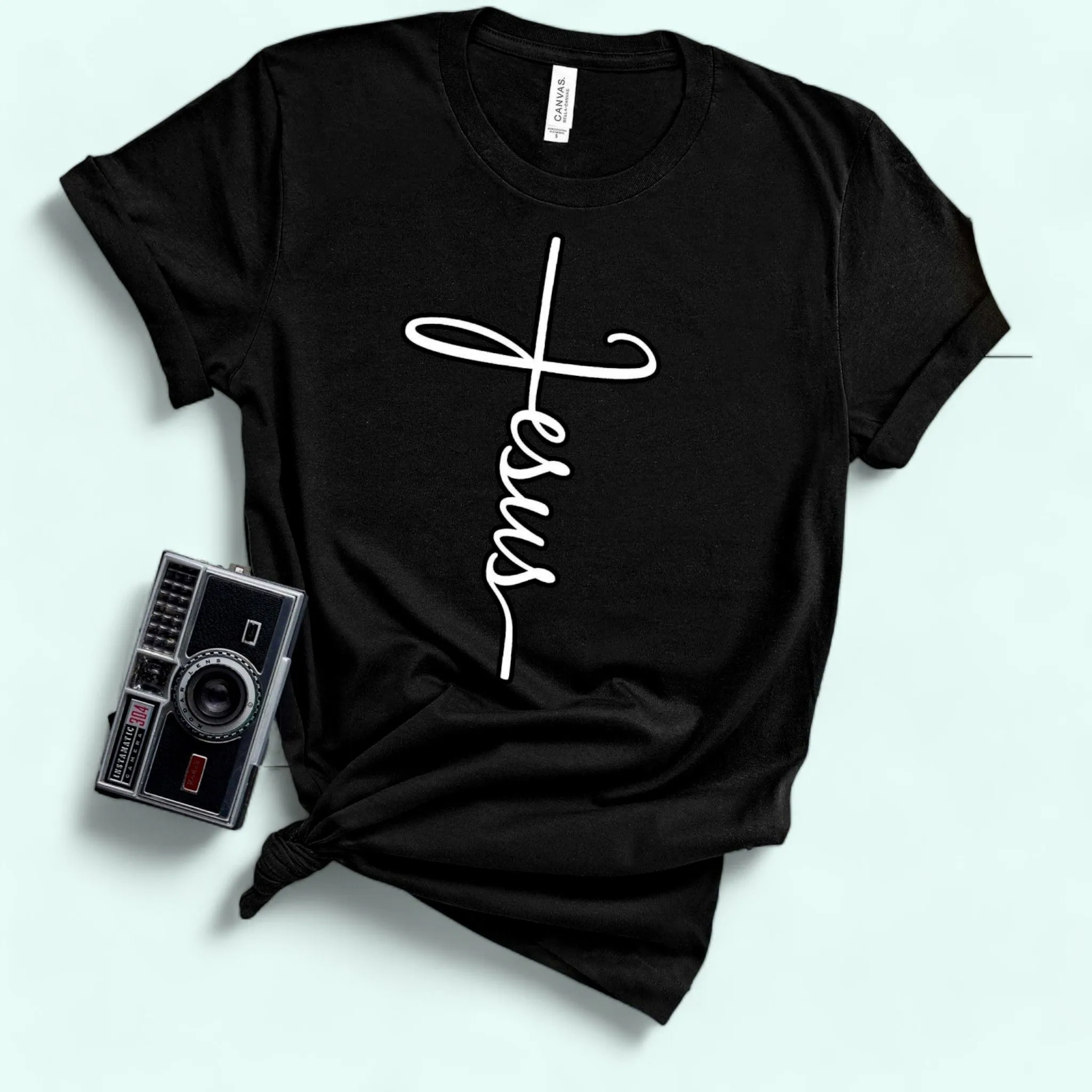 Jesus Cross T Shirt | Christian Shirts | Faith Cross Shirt | Pray Shirt | Christian Apparel | Vertical Cross | Christian Merch | Jesus Tee