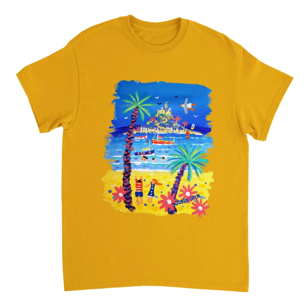 John Dyer Unisex Cornwall Art T-Shirt. 'St Michael's Mount'. Cornwall Art Gallery