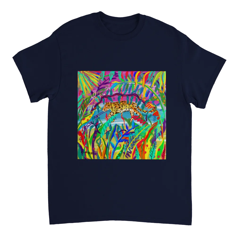 John Dyer Unisex Jungle Art T-Shirt. 'Amazon Rainforest Jaguar'