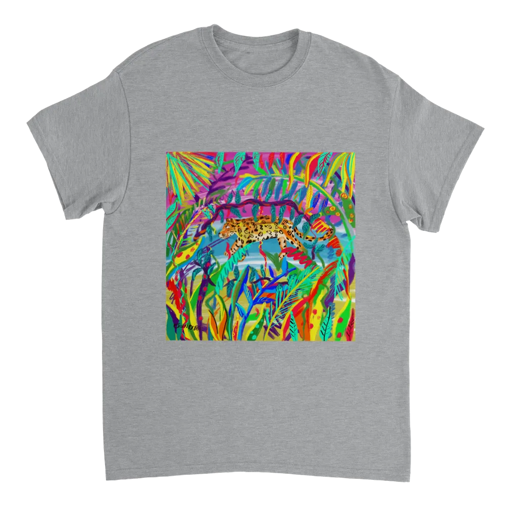 John Dyer Unisex Jungle Art T-Shirt. 'Amazon Rainforest Jaguar'