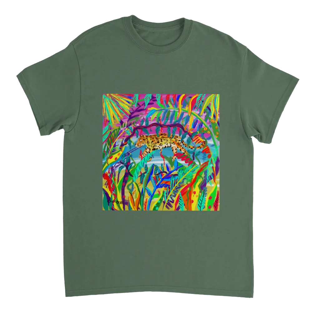 John Dyer Unisex Jungle Art T-Shirt. 'Amazon Rainforest Jaguar'