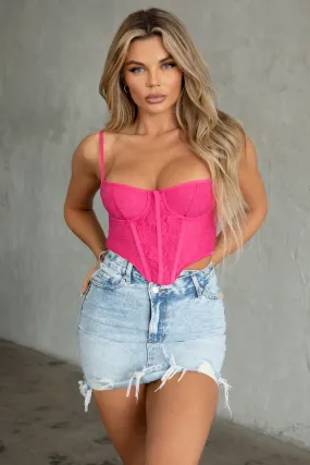 Juliet corset top, Hot Pink