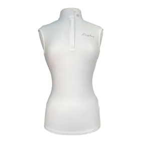 Kingsland 'Paisely' Sleeveless Show Shirt in White Shimmer - Women's Medium